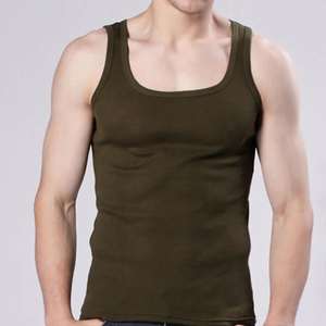 Débardeur de sport d'été pour homme, respirant, tricoté, de haute qualité, sans manches, coupe ample, coton et élasthanne, personnalisable OEM - Product Image 1
