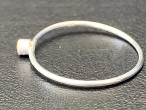 Bague empilable minimaliste en argent sterling 925 minuscule citrine jaune empilable bijoux fins pour femmes - Product Image 2