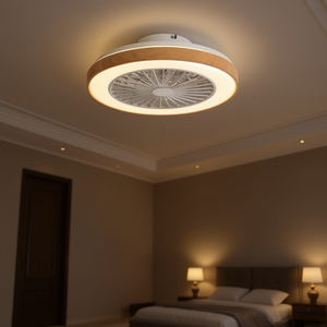 Ventilador de Techo LED con CCT Ajustable de 53 cm con Acabado en Madera - Product Image 3