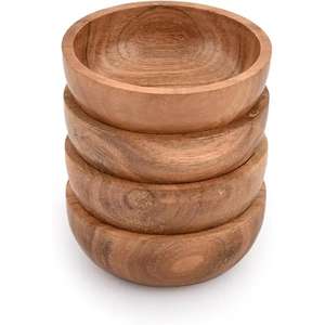 Ensaladera multiusos para restaurante, cuenco pequeño de madera para comer, hermoso cuenco de madera de forma redonda del exportador indio - Product Image 1