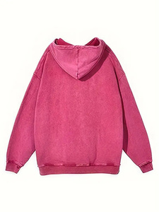Venta al por mayor de productos calientes logotipo personalizado Sudadera con capucha de lana Hombres Heavy Wight Plain Thick Fleece Hoodie Basics, mezcla de algodón - Product Image 4