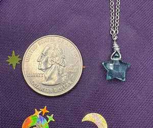 Elegante collar con colgante de estrella de Aguamarina hecho a mano, joyería de piedras preciosas facetadas, regalo minimalista para mujer - Product Image 4