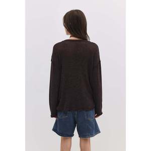 Blusa de Manga Larga con Cuello en V, Estilo Vintage, con Volantes, Informal, de Poliéster, Tejido de Punto, Chifón, Tallas XS-XL, Primavera, Verano, Otoño - Product Image 4