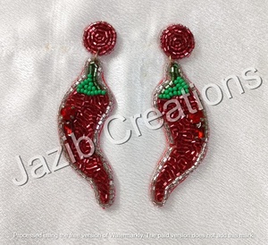 2025 <b>Handmade</b> Jewelry Handcrafted Embroidered Fashion Beaded <b>Earrings</b> Beautiful Design Silk Thread Embroidery Woman Girls Gift - Product Image 6