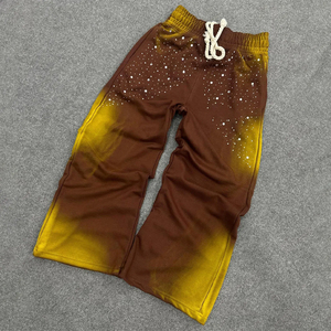 Pantalones y pantalones de hombre personalizados de nuevo estilo, pantalones de chándal de lavado ácido de algodón pesado de alta calidad con desvanecimiento del sol hechos por la industria RAM - Product Image 4