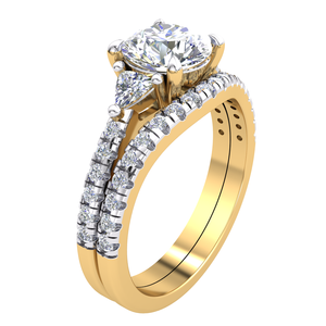 Bague classique en or 10 carats pour femme élégante avec 1.51Cts VS Clarity Lab Grown EF Color Diamond Jewelry - Product Image 1