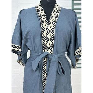 Kimono en jute bio chic bohème, cousu main, léger, mode durable pour toutes les occasions, vêtement de protection solaire parfait - Product Image 2