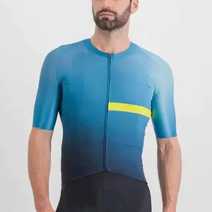 真新しいカスタマイズされたOEM卸売サイクリングウェア通気性自転車服バイクシャツカスタム昇華サイクリングジャージー男性