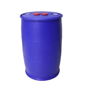 Precio al por mayor barril de plástico 200l HDPE parte superior abierta tambor de plástico azul \ 55 galones HDPE tanque de plástico azul pesado para combustible al por mayor