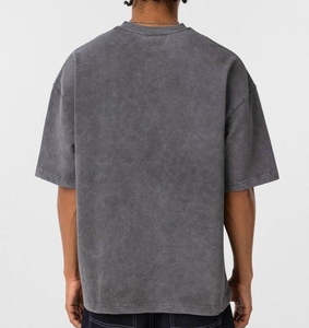 T-shirt pour homme en coton 100% poids lourd 400 GSM, surdimensionné, épaules tombantes, anti-froissement, respirant, streetwear - Product Image 6