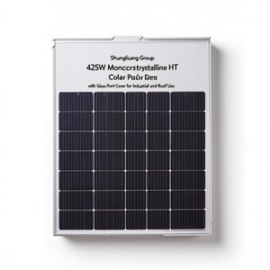 Panneau solaire monocristallin HJT 425W du groupe Shuangliang avec couvercle avant en verre pour usage industriel et sur toiture - Product Image 2