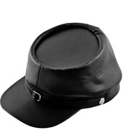 Gorras y Sombreros Kepi Confederados de Cuero de Reproducción Histórica Americana de la Más Alta Calidad