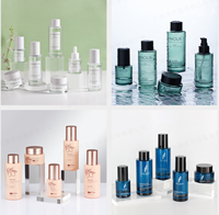 Emballage cosmétique en verre avec impression de logo personnalisé : pots à crème, flacons compte-gouttes pour sérum, flacons pour lotion, compte-gouttes pour huile essentielle