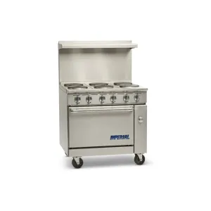Estufa Eléctrica Industrial Imperial IR-6-E de 36 Quemadores con Horno Estándar, Equipo de Cocina Comercial - Product Image 2