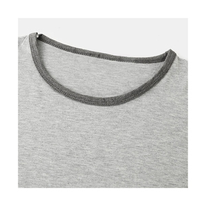 Camisetas de punto de algodón 100% de alta calidad para hombre, transpirables, de tamaño personalizado, cómodas, informales, ropa de calle, estampado de letras, precio barato - Product Image 3