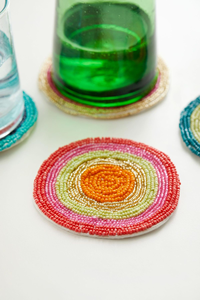 Stylish <b>coaster</b> Embroidery for Home Decoration Ethnic Handmade <b>Beaded</b> <b>Coaster</b> with Custom Embroidery Design - Product Image 2