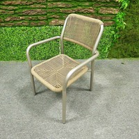 Nouvelle Chaise de Jardin Bistro/Café en Corde d'Aluminium Moderne, Empilable, Écologique et Étanche pour Villa et Cour