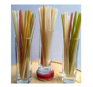 Pajitas para beber de almidón de maíz de arroz biodegradables al mejor precio 100% pajitas para beber biodegradables no plásticas ecológicas Sra. Cherish - Product Image 4