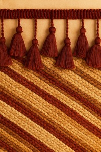 10 cm Eco-Friendly Embroidery Floral Pattern Polyester <b>Rope</b> Row Curtain <b>Lace</b> Accessories Tassel Fringe Sofa Coarse Twisted Row - Product Image 3