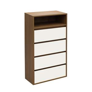 Modern/Nordic Metal Tallboy Chest of <b>Drawers</b> for Living Room & Bedroom 4 <b>Drawers</b> <b>Storage</b> - Product Image 2
