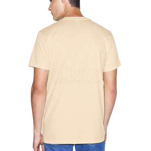 T-shirt uni pour homme, nouveau style 2025, logo personnalisé imprimé, 100% coton, léger, coupe ajustée, tissu doux, fabriqué au Pakistan - Product Image 3