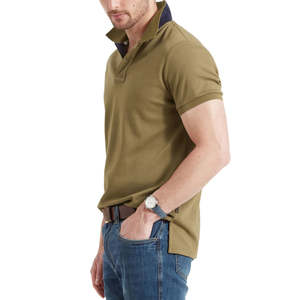 Polo pour homme de haute qualité en gros, 100% coton, motif uni, techniques d'impression, respirant, grande taille, vêtements décontractés - Product Image 4