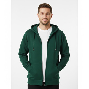 Sweat à capuche zippé en polaire pour hommes fournisseur d'usine OEM vente en gros sur mesure en coton doux décontracté streetwear mode vêtements de sport chauds - Product Image 1
