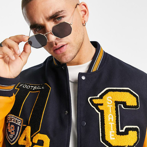 Veste de baseball brodée de haute qualité OEM Fabricants de vêtements personnalisés veste pour hommes Vestes Letterman pour Offre Spéciale - Product Image 3