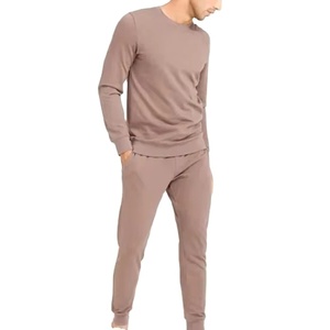 Modern street men sweat suit soft cotton fabric slim fit zip <b>hoodie</b> and jogger set breathable material feel and casual outfit - Product Image 1