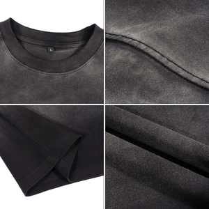 เสื้อยืดผู้ชายไซส์ใหญ่พิเศษเสื้อยืดสกรีนโลโก้ที่มีน้ำหนักมากออกแบบได้ตามต้องการ - Product Image 5