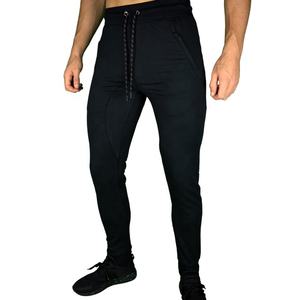 Pantalones de chándal ajustados para hombre hechos a medida, pantalones de chándal de algodón con cintura elástica, pantalones recortados para entrenamiento de gimnasio, ropa informal lisa - Product Image 1