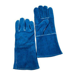 Gants de soudage à manches longues personnalisés en cuir de vache, conception OEM - Product Image 1