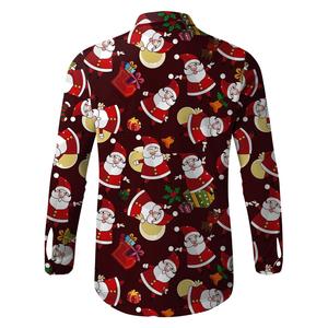OEM Sublimation Design T Shirt <b>Light</b> Weight Sublimated Shirt For Men <b>Multi</b> <b>Color</b> 100% Polyester Santa Claus Shirt - Product Image 2