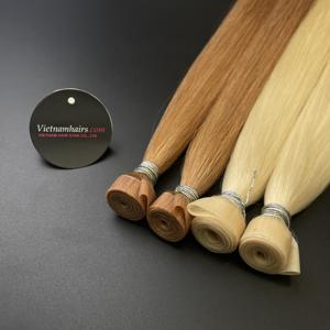 Extensiones de pelo de trama de PU de calidad superior al por mayor 2025 100% humano vietnamita virgen cutícula completa onda del cuerpo recto doble dibujado - Product Image 2