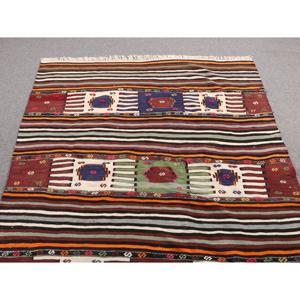 Turkish Large Rug, 4.9x9.3 ft Vintage Rug, <b>Brown</b> Persian <b>Wool</b> Rug - Product Image 4