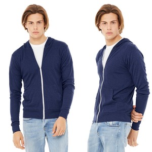 Men's Winter Embroidered Zip-Up Fleece <b>Hoodie</b> Sweatshirt-<b>Lightweight</b> Cotton/Bamboo Blend - Product Image 4