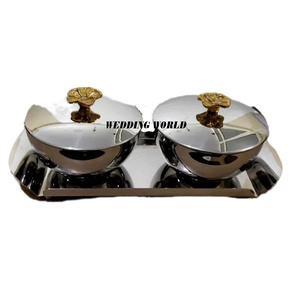 Servidor de nueces redondas de metal con tapa chapada en oro, forma redonda, tarro de resina de lujo para dulces, tarro de fruta seca de lujo de mesa elegante clásico - Product Image 5