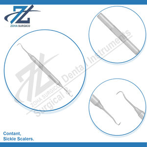 Escaladores de Hoz Instrumentos periodontales terminados Curetas dentales Gracey Periodontal Dental Quirúrgico Fabricante Pakistán Inoxidable - Product Image 4