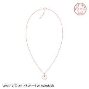 Cadena con Colgante de Oro Rosa de 18K para tu Amor, Joyería Clásica y Moderna con Circonita, Diamante, Perla como Piedras Principales y Baño de Rodio - Product Image 6