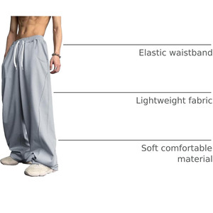 Pantalons pour hommes avec logo personnalisé, pantalons de survêtement légers, pantalons de sport pour hommes, streetwear, vêtements doux en coton, pantalons amples pour hommes - Product Image 4