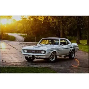 Fida White Classic Camaro en impression sur toile Golden Light - Product Image 6