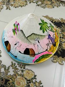 Sombreros al por mayor al precio más bajo Sombrero de hoja de palma vietnamita-VIETNAM NON LA-Dibuje como su requisito - Product Image 4