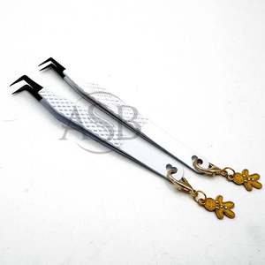 Pince à cils personnalisable avec breloques pain d'épices, impression de logo sur mesure, service OEM de pinces à cils - Product Image 1