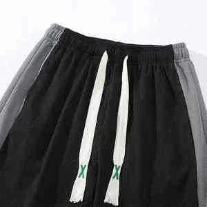 2 uds. Conjunto de pantalones cortos sin mangas de verano High Street Patchwork Casual transpirable pantalones cortos sueltos para la temporada de otoño - Product Image 6