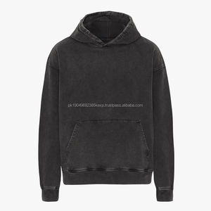 Sweatshirts pour hommes en pur coton avec capuche, sweat-shirt en molleton biologique à capuche, sweat-shirt surdimensionné personnalisé pour hommes - Product Image 1