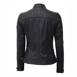 Chaquetas de cuero de bajo precio para mujer 2025 nuevo diseño cómodo chaquetas de cuero genuino de moda para la venta - Product Image 6