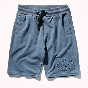 <b>Men's</b> 100% Cotton French Terry <b>Shorts</b> Custom Logo Anti-Wrinkle Formal Embroidered Chenille <b>Patch</b> Button Plain Dyed Nonwoven - Product Image 5