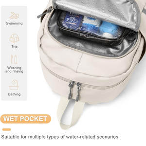 กระเป๋าเป้สะพายหลังยิมขนาดเล็กสําหรับผู้หญิงกันน้ําพร้อมช่องใส่รองเท้ากระเป๋าเป้สะพายหลังเดินทางน้ําหนักเบากีฬากระเป๋ายิมขนาดใหญ่ - Product Image 4