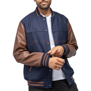 Chaqueta Letterman Personalizada de Diseño Único y Alta Calidad para Hombre, Ecológica, Transpirable, Cómoda, de Cuero y Algodón para Invierno - Product Image 5