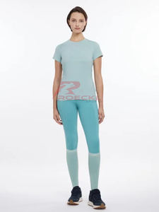 Haut d'équitation pour femmes personnalisé en gros contrôle avancé de l'humidité tissu léger respirant élégant coupe ajustée équestre - Product Image 2